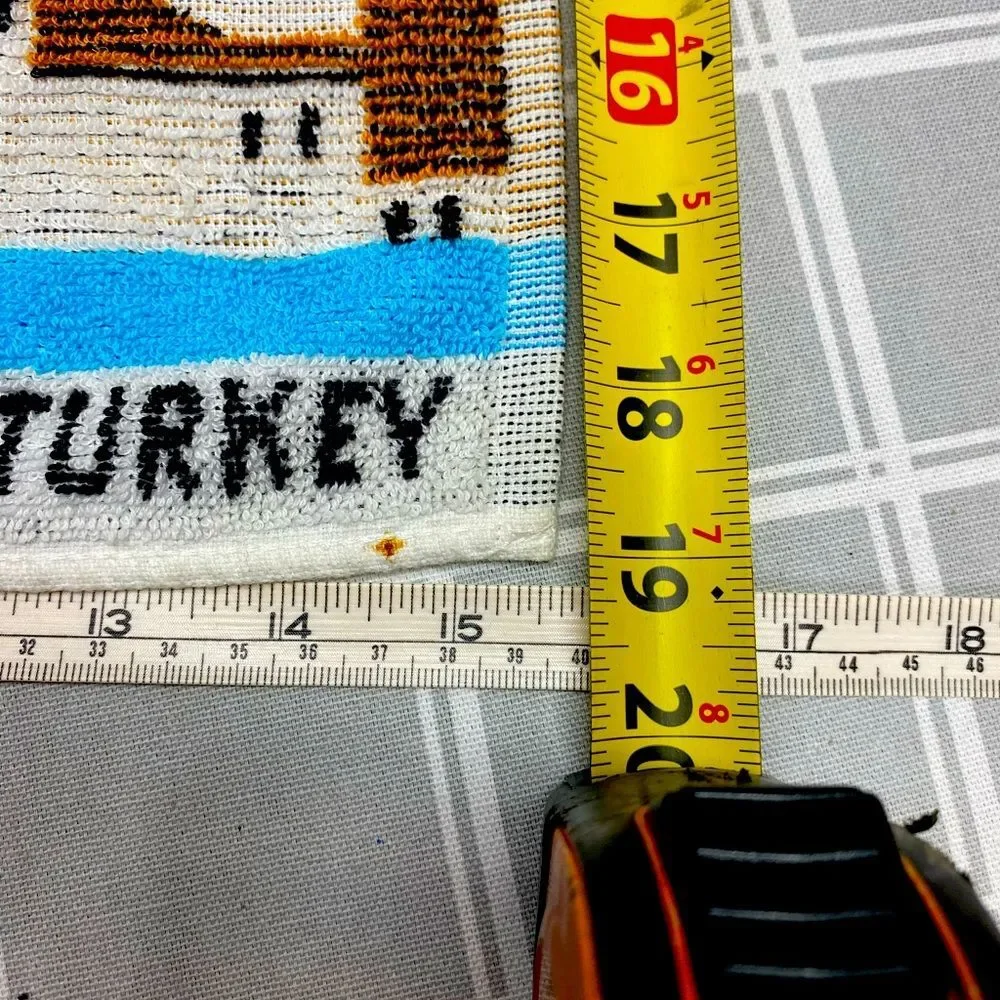 Vtg Ports 91 Golf Towel Greece Morocco Portugal Spain Turkey 15-1/2” x 19” Rare